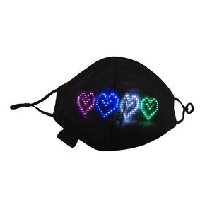 Maschere di design Moda Maschera per il viso a led programmabile Bluetooth Luce luminosa per uomo Donna Rave Christmas Halloween Up Drop Delivery H Dhjrw