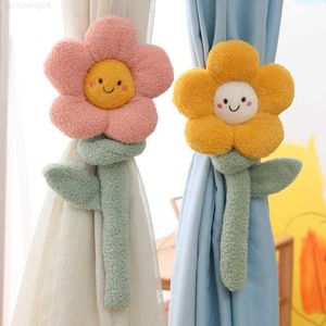 Animali di peluche farciti Fibbia per tende di fiori Pianta di peluche Fiore di peluche Decorazione per tende per la casa 95cm L230707