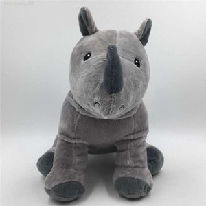 Stuffed Plush Animals I Know a Rhino Gray Rhinoceros 30cm Plush Doll Gift Toy L230707