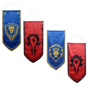 Banner Flags 57x130cm Gioco WOW Versione Alliance Flag For The Horde Flag Banner Lion World of War craf Movie Horde Wall Hanging Banner 230707