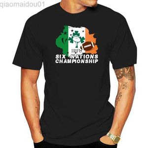 Camisetas masculinas Ireland Rugby Fan T-shirt Six Nations Championship 2022 adulto infantil camiseta L230707