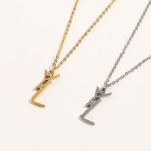 Designer Y Logo Necklace 925 Silver Gift Love Necklace Stainless Steel Travel No Fade Jewelry 18K Gold Plated Pendant Necklace 2023 Designer Jewelry Wholesale