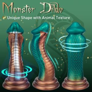 Adult Toys Snake Large Monster Dildo With Strong Suction Cup Silicone Animal Pennis Plug Gspot Prostate Stimulatie Sex Toy For Men Woman 230706