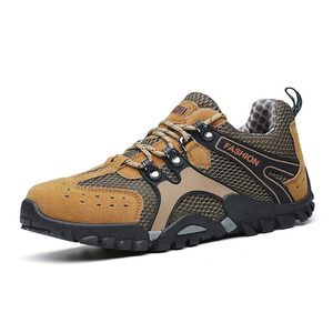 Botas Sapatos de trekking respiráveis masculinos de caminhada antiskids de verão, tênis de caminhada ao ar livre para escalar a viagem de acampamento para montanhas