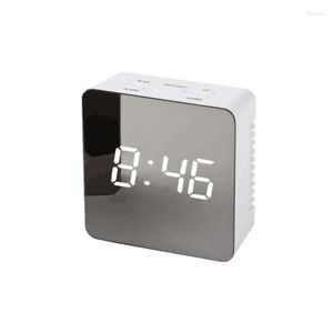 Table Clocks 12H/24H Digital Display Alarm Clock Mirror LED Desktop Night Lights Wall