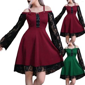 Vestidos Casuais Escuro Tamanho Grande Vestido Gótico Curto Frente E Longo Lolita 6xl Peças de Xadrez Metal Medieval Preto Sexy