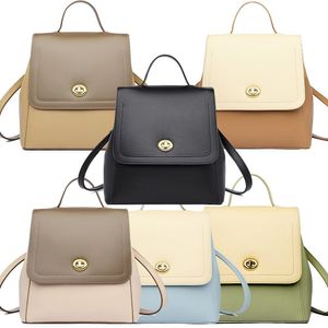 Kvällsväskor Högkvalitativ färgglad axelryggsäck i PU-läder Y2k-stil Stor kapacitet Multifunktion Crossbody för tjejer 230707