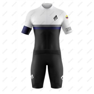 Vestito 111cientonce Triathlon Tuta da uomo Estate Manica corta Calzamaglia da ciclismo Ropa Ciclismo Road Mtb Bicicletta da corsa Nuoto Tuta