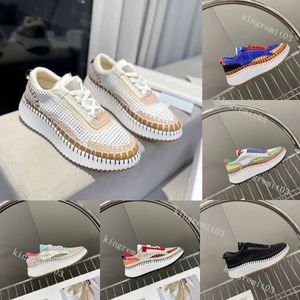 Designerskor NAMA Sneakers Dam Fritidssko Återvunnet Mesh Biscotti Sneakers Mönster Porto Canvas Sko Regnbågs Sneakers Löpning Resande Jogging