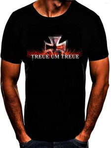 Men's T Shirts Wehrmacht Treue Um Treue. Bundeswehr Iron Cross Medal T-Shirt. Premium Cotton Short Sleeve O-Neck Mens Shirt S-3XL