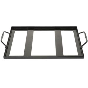 BBQ Grills Salt Shelf Block Stand Barbecue Plate Rack Iron Enamel Roasting Black 230706