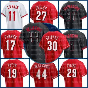 Ken Griffey Jr. Baseball Jersey Elly De La Cruz Jonathan India 2023 City Connect Johnny Bench Reds Pete Rose Joey Votto Barry Larkin Hunter Greene Cincinnatis Wil Myers