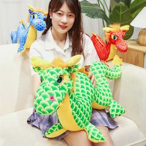 Animali di peluche ripiene 2024 Stile cinese Drago zodiaco Giocattoli di peluche Simulazione Bambole di animali morbidi di pezza Cartone animato Decorazioni per la casa Regalo di compleanno per ragazzi Bambini L230707