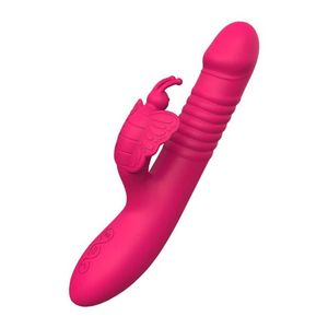 Strikt urval av fjäril teleskopisk vibrerande stång stark kvinnlig leksakschock simulering maskulina vuxna sexprodukter oss onlines