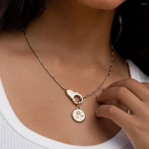 Chaînes Authentique Collier Médaillon De Fleurs Sauvages En Argent Sterling S925 Pour Femme