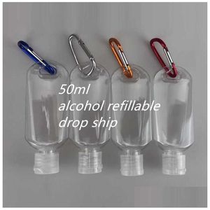 Outros itens de cuidados de saúde em estoque Garrafa desinfetante para as mãos Bomba recarregável para álcool Transparente Pet Plastic Gel Drop Ship Epack Delivery B Dhxrn