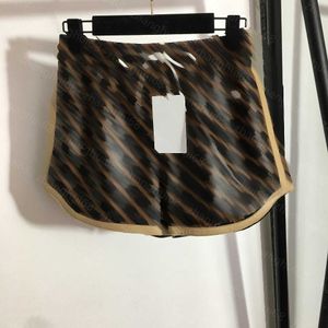 23ss Pantaloncini da donna abbigliamento da donna firmato logo stampa 100% pantaloni di pelle di pecora importati elastico in vita lederhosen Abbigliamento donna di alta qualità a1