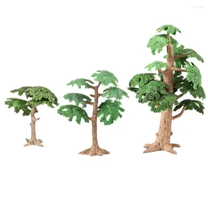 Fiori Decorativi 3 Pezzi Micro Giocattoli Albero Artificiale Decorazioni per Ufficio Decorazioni in Pino Decorazioni 24X9.5X9.5CM Plastica Verde