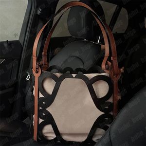 Saco de cesto oco para homens e mulheres Bolsas de grife Bolsas internas de lona Anagrama Bolsas de balde Bolsas de ombro femininas Designers Bolsa de praia Bolsa de compras