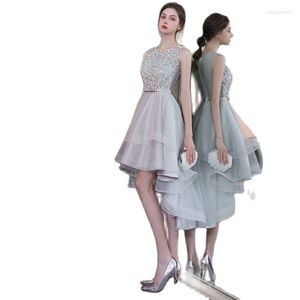Sukienki imprezowe luksusowe frezowanie kryształowa krótka suknia balowa Courte Graduation Dress dla nastolatków formalny wieczór Plus rozmiar