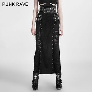 Saias PUNK RAVE Estilo Feminino Vintage Rock Copslay Personalidade de Palco Performance de Palco Hip Hop Streetwear