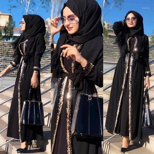 Lantejoulas Fronteira Aberta Abaya Kimono Cardigan Cor Sólida Feminina Muçulmana Vestido Modest Wear Dubai Turquia Ramadan Eid Abaya Islam1170a