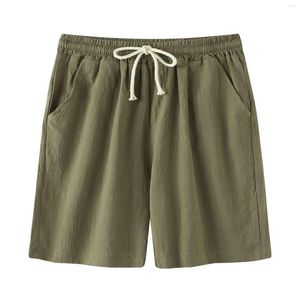 Herrshorts Line Dragsko Breda ben Pantalones Sportträning Fempunktsbyxor Sommarficka Andas Lösa hemkläder Bottom