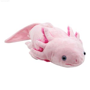 Фаршированная плюшевая животная симуляция аксолотля плюшевая игрушечная рыба животная рыба Cynops мягкая фаршированная кукла для детей на день рождения 50 см L230707