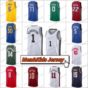 New Basketball Jersey Banchero Wembanyama Giannis Jayson Tatum Mikal Bridges Garland Mitchell Green james Durant 2 Shai Gilgeous-Alexander Curry Butler Randle Men