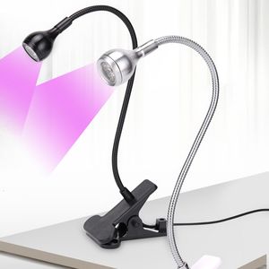 Suszarki do paznokci Led światła ultrafioletowe ClipOn elastyczna rura metalowa lampa UV USB Mini lampa utwardzająca żel UV lampa biurkowa suszarka do paznokci dla majsterkowiczów Nail Art 230706