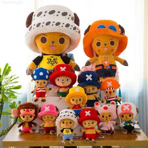 Gefüllte Plüschtiere 55 cm Cartoon One Piece Plüschtiere Chopper Plüschpuppe Gefüllte Anime Niedliche Spielzeug Chopper Puppe Bestes Geschenk für Kinder L230707