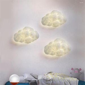 Wall Lamps Nordic Minimalist Lamp Led Creative Children Cloud Light Bedroom Bedside Kids Home E27 Kawaii Room Decor