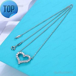 Colar oco de amor de designer feminino casal de aço corrente de ouro pingente pescoço joias de luxo presente namorada acessórios atacado