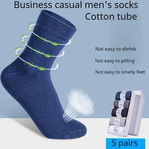 Women Socks Cotton Deodorant Breathable Sweat-absorbent Solid Color Middle Tube Business Casual Four Seasons 1 Pair