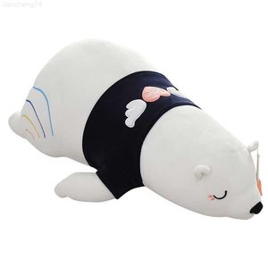 Stuffed Plush Animals Long Cute Dog Piglet Lion Plush Toy Cat Panda Polar Bear Stuffed Animal Doll Sleeping Pillow Home Bed Decoration Gift L230707