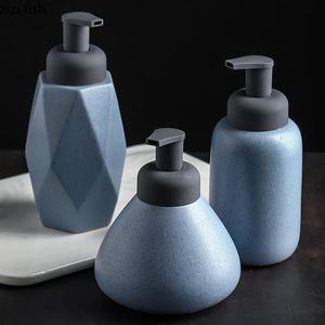 accessories Ceramic Foam Soap Dispenser Bottle Kitchen Hand Sanitizer Bottle Shampoo Body Wash Lotion Bottle Customizable for Hotels