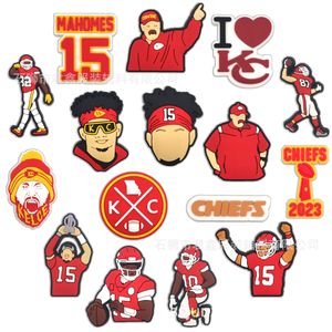 50PCS Super Bowl Football Croces Charms para tamancos sandálias decoração de sapatos, Sports Croces Charms for Kids Children Charms