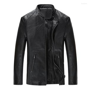 Herrpäls 2023 vårmode ställkrage Chamarras De Piel Kort slim fit Jaqueta Motoqueiro Couro