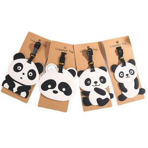 Panda zawieszka do bagażu Cartoon etykieta podróżna karta pokładowa pcv 4 style