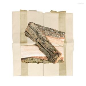Storage Bags Large Firewood Carrier Bag Lightweight Sturdy Canvas Wood Carrying For Branch Camping