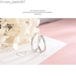 With Side Stones With Side Stones Arrival S925 Silver Ring Lovers Couple Open 230227 Z230711