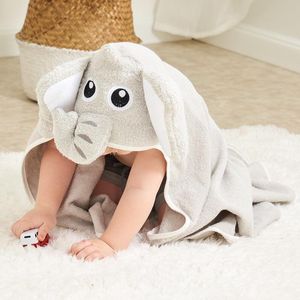 Almofada Banho de banho de bebê fofo Toalha de algodão macia Toalhas de banheiro desenho animado forma de elefante Towel com capuz de bebê Hygroscopicity Beach Toard Baby