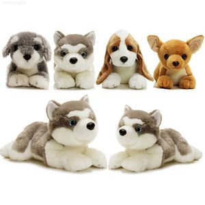 Фаршированные плюшевые животные Aurora Simulation Puppy Dog Plush Kid Модель кукла Хаски Аляскинская маламут овчар