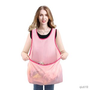 Grembiule da cucina usa abiti indossabili Grembiule che asciuga i vestiti grembiule da donna carica i vestiti senza piegare i vestiti che asciugano Grembiuli con tasca R230707