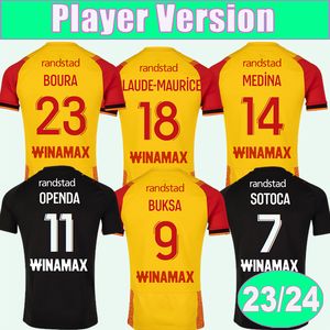 2023 24 RC Lens FOFANA SOTOCA Versione Palyer Maglie da calcio da uomo MEDINA BOURA GRADIT Home Aaway Maglie da calcio Divise a maniche corte