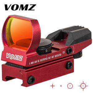 Vomz 20mm Ray Tüfekleri Avı Airsoft Airsoft Kapsamı Holografik Kırmızı Dot Sight Reflex 4 Retikül Taktik Kapsamı