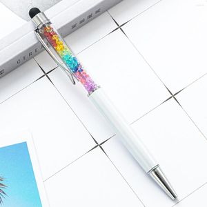 Metal Crystal Ballpoint Pen For Writing School Supplies Stationery Wholesale Touch Screen Capacitive Multifunctional