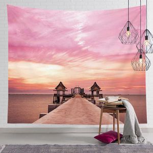Tapeçarias decoração do quarto rosa tapeçaria tapeçaria pano de fundo sala estar quarto cobertor tapete yoga tapete toalha praia