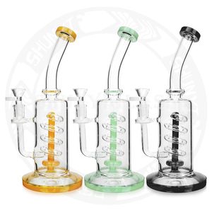 12 pollici Helix perc bong dab rig pipa ad acqua Narghilè riciclatore di alta qualità Tabacco Tubi di fumo pipa colorata bocca 14,4 mm ciotole fabbrica di vetro shunyi