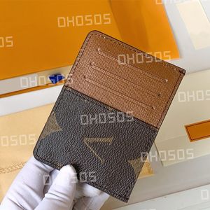 2023 New COIN CARD HOLDER Womens Mens Designer Fashion Double sided use Pocket Luxury Wallet Coins Credit Cards Case Brown Monogrammed Plaids Passcard bag with box